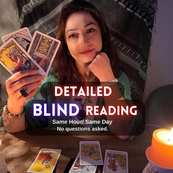 Lectura de Tarot a Ciegas sin Preguntas, Lectura a Ciegas, Lectura Psíquica con Cartas de Tarot, Lectura de Tarot a Ciegas Detallada, Consejo Espiritual