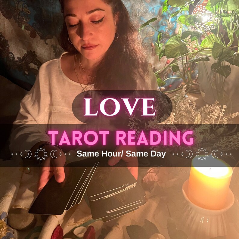 GLEICHE STUNDE Liebes-Tarot-Lesung, Twin Flame Legung, Mittlere Legung mit Tarotkarten, Soulmate Legung, Psychische Liebe Legung Bild 1