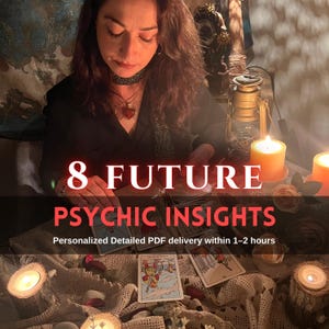 8 Future Tarot Insights, Psychic Reading PDF, Tarot Card Reading, Fortune Teller Style, Same Hour Reading, Tarot Reading