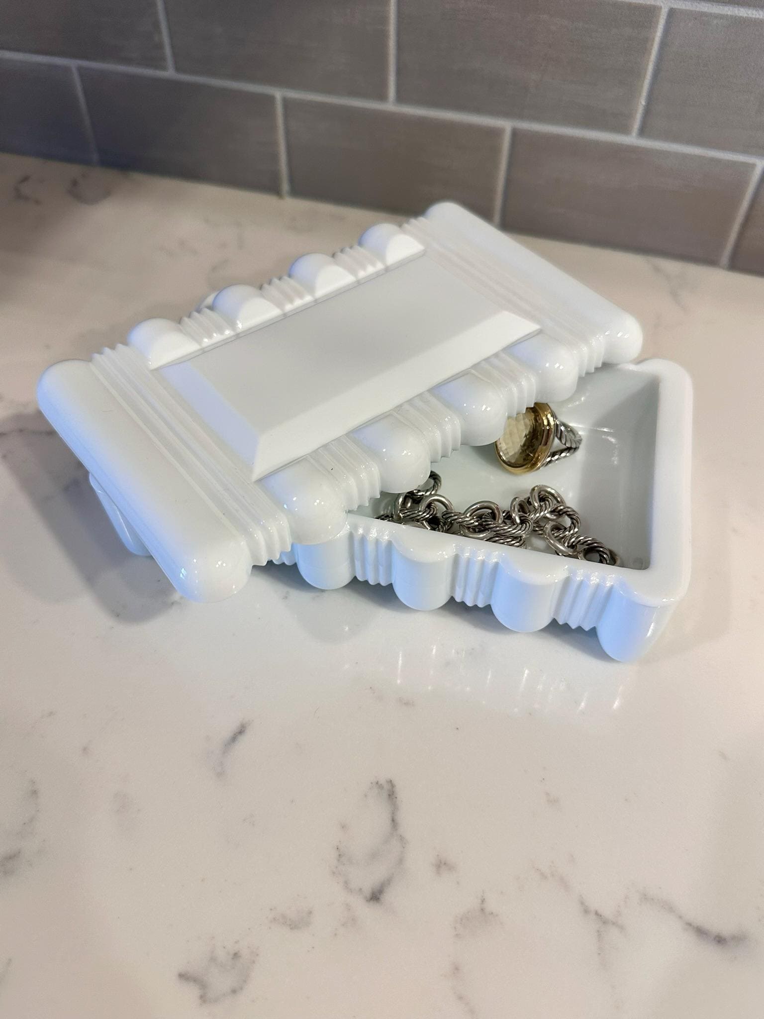 milk glass cigarette box Milk Glass Cigarette