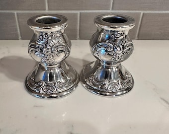 Baroque by Wallace #736 Candlestick Holders, set of 2
