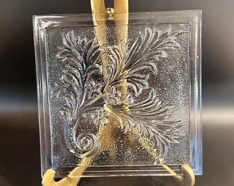 Vintage/Antique Tim Holtz Design 5" x 5" Textured Glass Panes, set of two