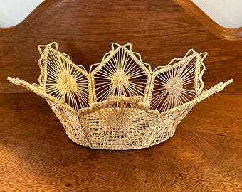 Vintage Iraca Bread Basket