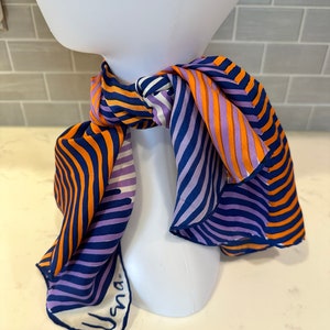 Vintage Vera Neumann Striped Silk Scarf
