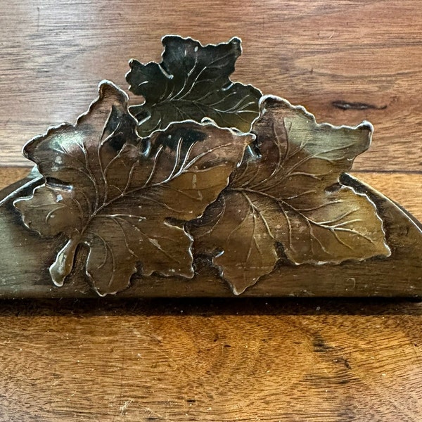 Gold Leaf Napkin Holder Etsy