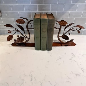 Vintage Bird and Vine/Branch Metal Bookends