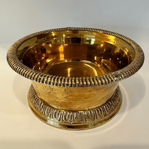Vintage Solid Brass Small Decorative Footed Bowl