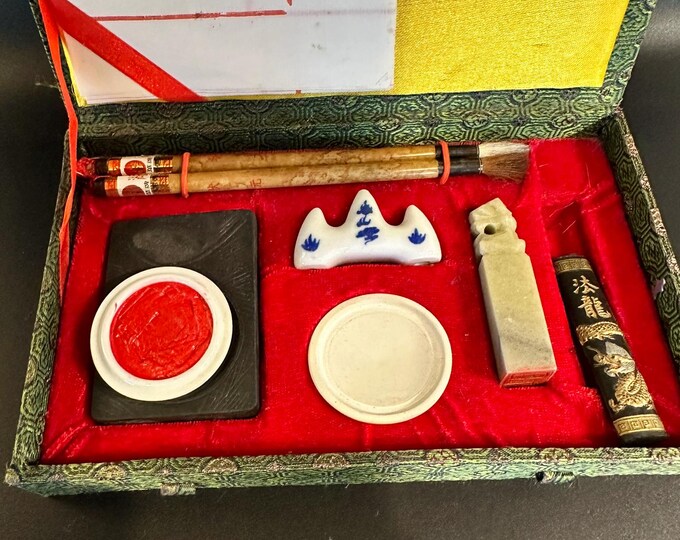 Vintage Chinese Calligraphy Set in Original Presentation Box - Etsy