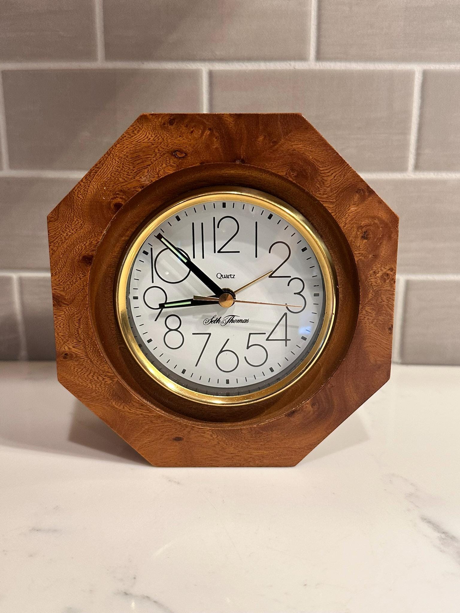 Seth Thomas Octagon Wall Clock - Etsy