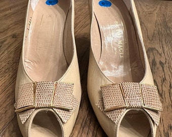 Vintage Bruno Magli Peep Toe Pumps