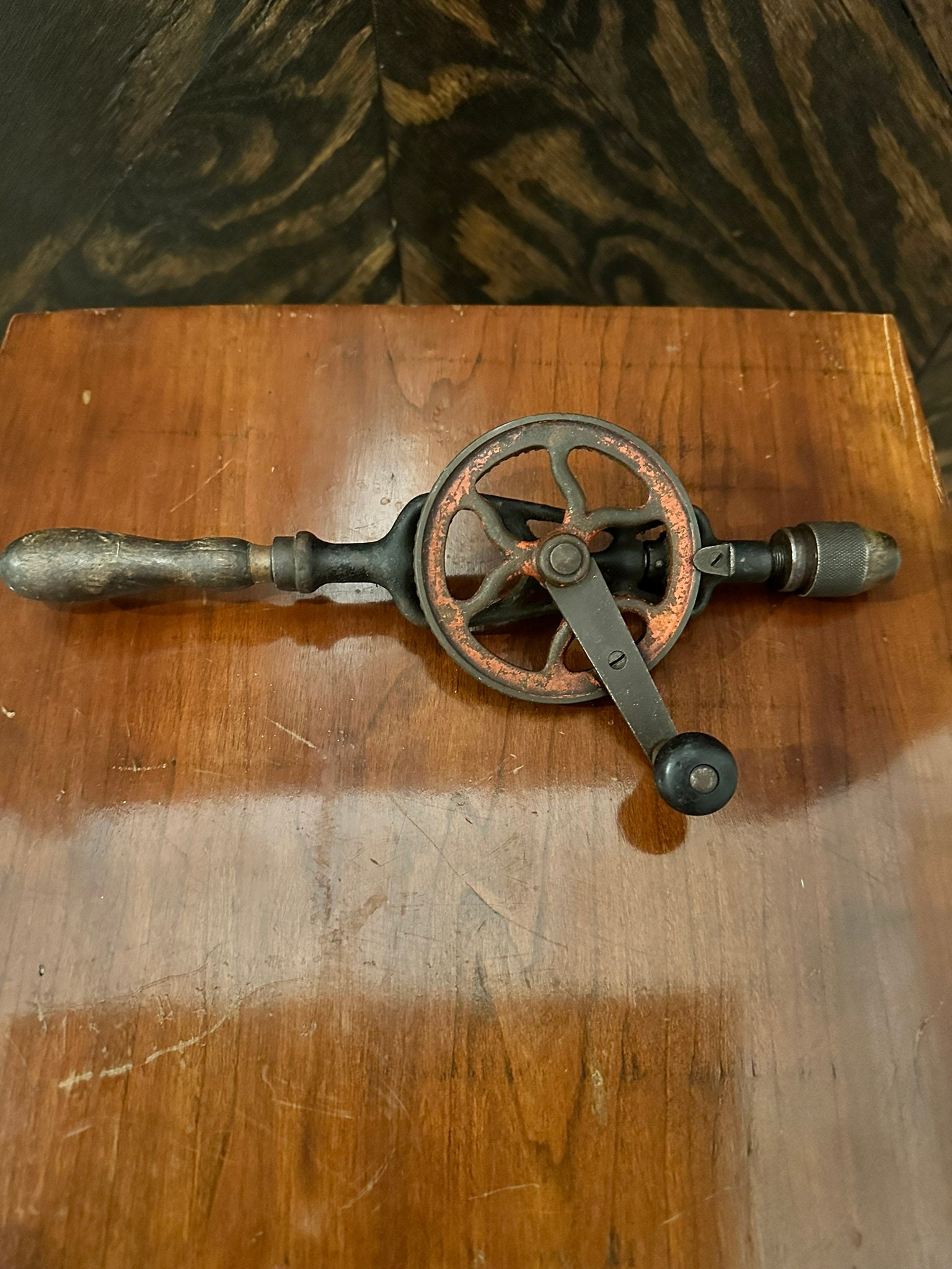 Vintage Hand Crank Drill Vintage Hand Held Crank Drill Antique Manual Drill  