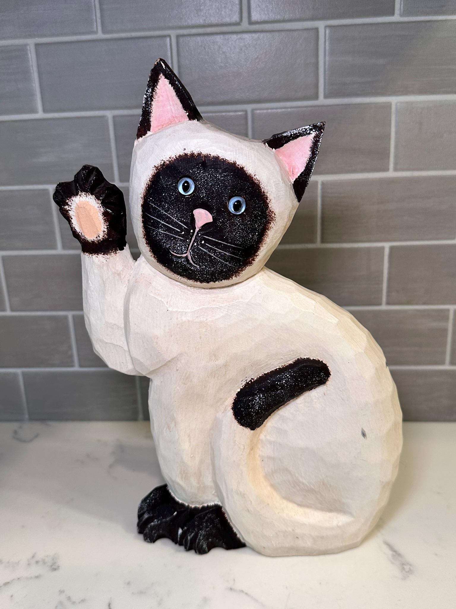 黒白猫のアンティーク置物4体セット James Haddonアメリカ木彫作家 James Haddon Cats - Etsy
