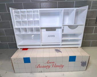 Vintage 1985 Avon Beauty Vanity Makeup Organizer