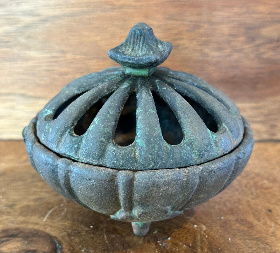 Antique 1920's Cast Iron Vantines Incense Burner Etsy