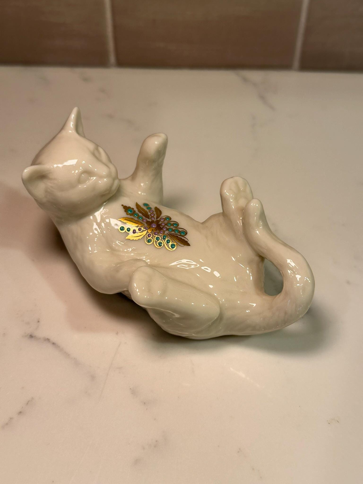 Lenox Cat Figurine - Etsy