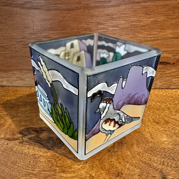 Joan Baker Designs Stained Glass Candle Holder