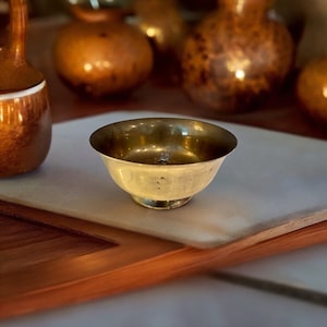 Vintage Brass Pedestal Bowl