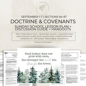 Doctrine + Covenants Lesson Plan, Gospel Doctrine & Sunday School Teaching Help, September 1-7, Sections 94-97, Come Follow Me 2025