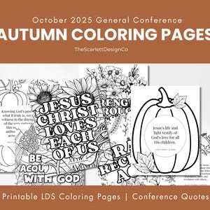 Autumn LDS General Conference Coloring Pages | October 2025 Conference | Inspirational Printable