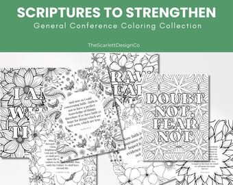 LDS General Conference Coloring Pages: Scripture Bundle (PDF Pattern)