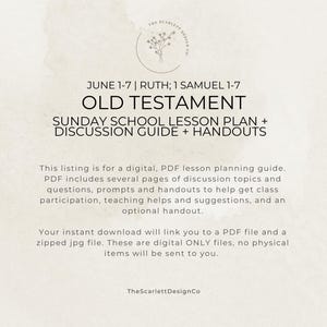 Old Testament Lesson Plan, Gospel Doctrine & Sunday School Teaching Help, June 1-7, Ruth, 1 Samuel 1-7 Come Follow Me 2026 image 5