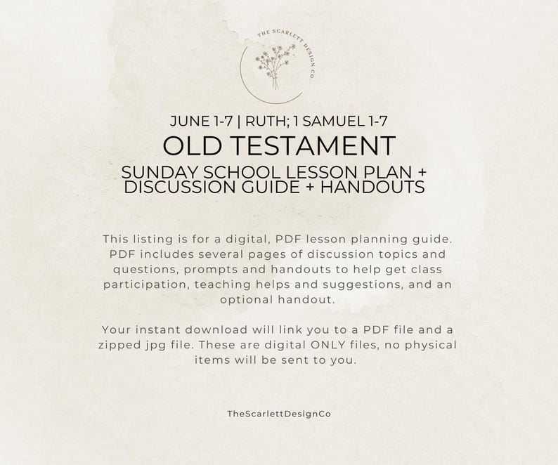 Old Testament Lesson Plan, Gospel Doctrine & Sunday School Teaching Help, June 1-7, Ruth, 1 Samuel 1-7 Come Follow Me 2026 image 5