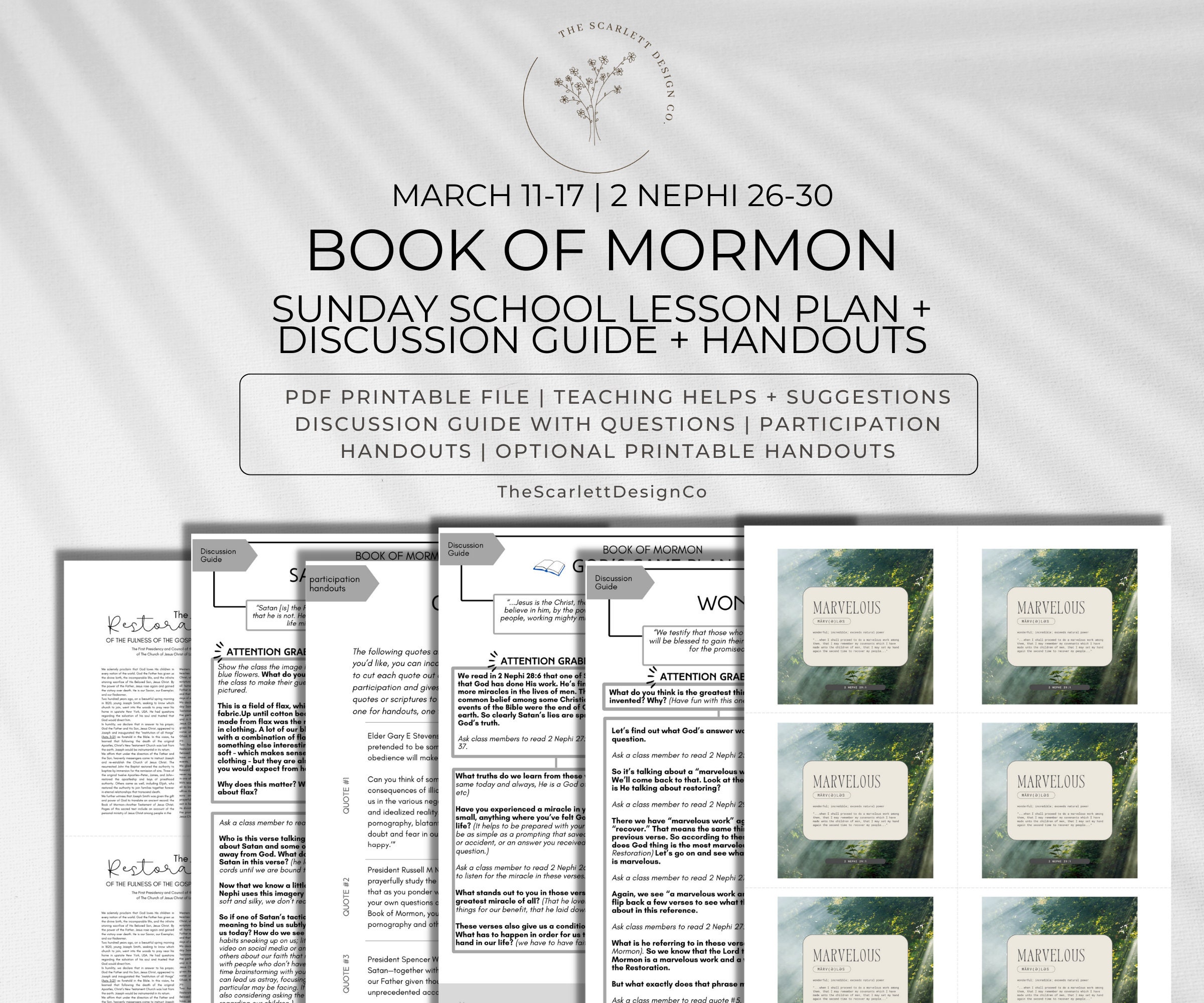 Book of Mormon Lesson Plan Gospel Doctrine &amp; Sunday School Teaching ...