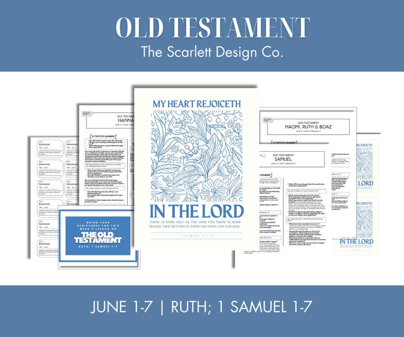 Old Testament Lesson Plan, Gospel Doctrine & Sunday School Teaching Help, June 1-7, Ruth, 1 Samuel 1-7 Come Follow Me 2026 image 2