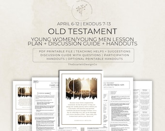 Piano di lezione sull'Antico Testamento, supporto didattico per giovani donne/giovani uomini, 6-12 aprile, Esodo 7-13, Lezioni per giovani "Vieni e seguimi" 2025