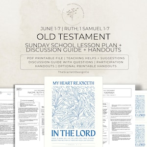 Old Testament Lesson Plan, Gospel Doctrine & Sunday School Teaching Help, June 1-7, Ruth, 1 Samuel 1-7 Come Follow Me 2026 image 1