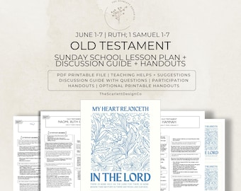 Old Testament Lesson Plan, Gospel Doctrine & Sunday School Teaching Help, June 1-7, Ruth, 1 Samuel 1-7 Come Follow Me 2026