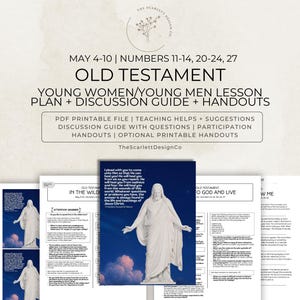 Old Testament Lesson Plan, Young Women/Young Men Teaching Help, May 4-10, Numbers 11-14, 20-24, 27, Come Follow Me 2026 Youth Lessons