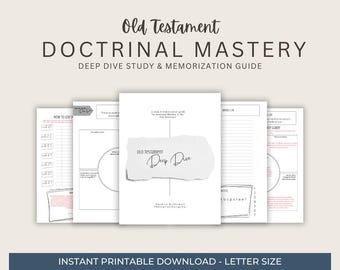 Altes Testament Studium + Auswendiglernen | Deep Dive Printable | Evangeliar Studienführer zum Ausdrucken | Beherrschung der Lehre | Schriftstudie