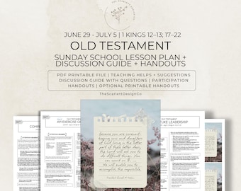Plano de aula do Antigo Testamento, doutrina do Evangelho e auxílio para o ensino na Escola Dominical, 29 de junho a 5 de julho, 1 Reis 12-22; Vem, e Segue-Me 2026