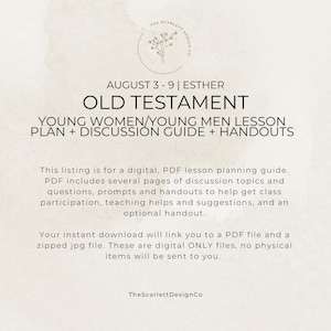 Old Testament Youth Lesson Plan, Young Women/Men Teaching Help, August 3-9, Esther, Come Follow Me 2026 image 5