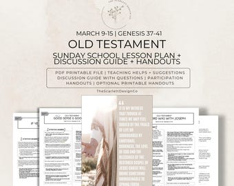 Old Testament Lesson Plan, Gospel Doctrine & Sunday School Teaching Help, March 9-15, Genesis 37-41, Come Follow Me 2026