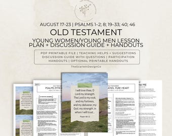 Old Testament Youth Lesson Plan, Young Women/Men Teaching Help, August 17-23, Psalms 1-46, Come Follow Me 2026