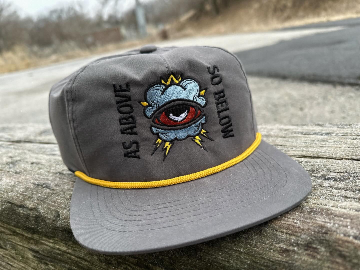 Embroidered Grandpa Hat: American Traditional Tattoo Style Nylon