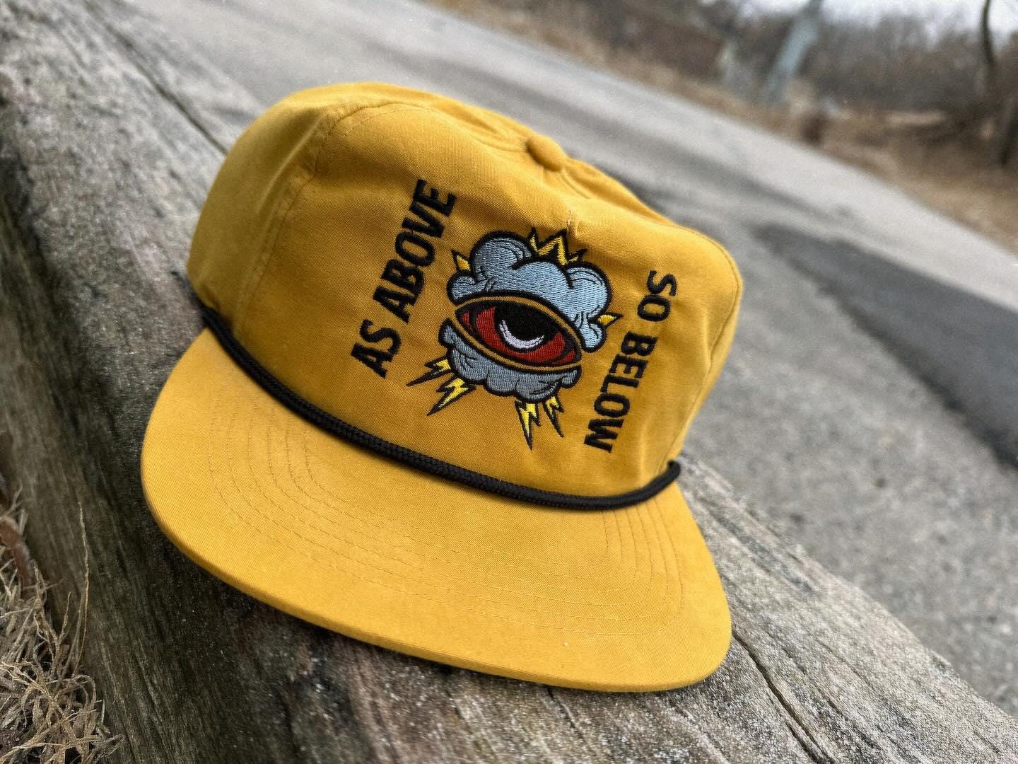 Embroidered Grandpa Hat: American Traditional Tattoo Style Nylon