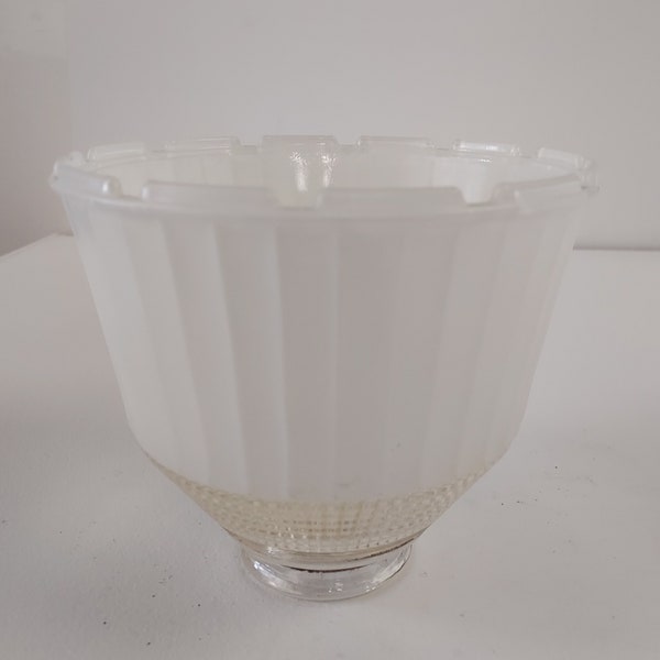 Vintage frosted holophane style torchiere glass replacement shade for Rembrandt lamp