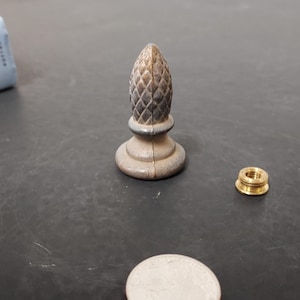 Vintage die cast pineapple finial - antique gold finish