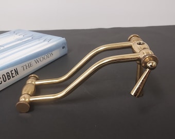 Vintage piano arm - solid brass - polished brass finish