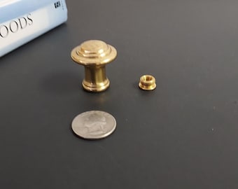 Vintage solid brass finial -polished brass finish