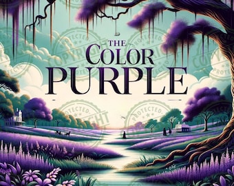 The Color Purple Graphic for Product Printing - Versatile and Artistic Design