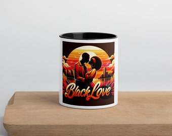 Black Love Vibrant Art Coffee Mug - Perfect Gift