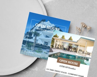 Real Estate House Opening Template, Editable Realtor's Open House Template, Open House Flyer, Canva Template, Real Estate Buyer's Guide.