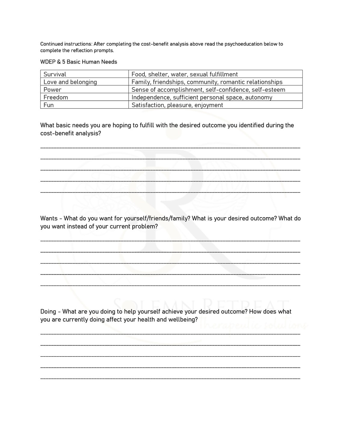 DBT Pros Vs Cons & Reality Therapy WDEP - Etsy