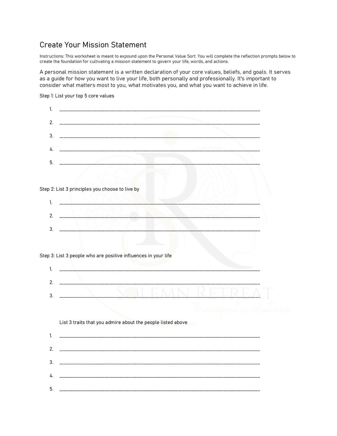 Create Your Own Mission Statement - Etsy