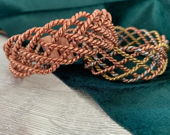 Handmade Copper Bangles Bracelet for Women - Copper Jewelry Ideas - Copper Healing Cuff Bracelets - Copper Bracelet Present - Bracelet Gift