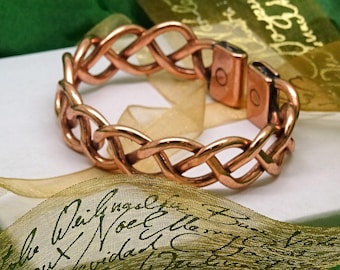 Pure Copper Anti-Stress Bangle, Handmade Copper Bracelet